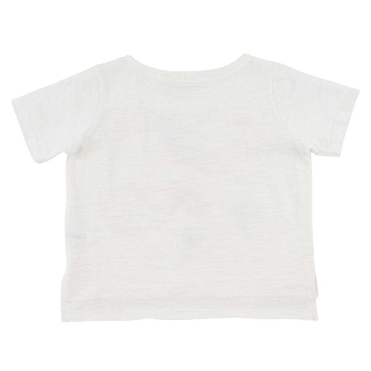oh baby! Raw Edge Short Sleeve Tee - "Snack Time" Printed - Oyster