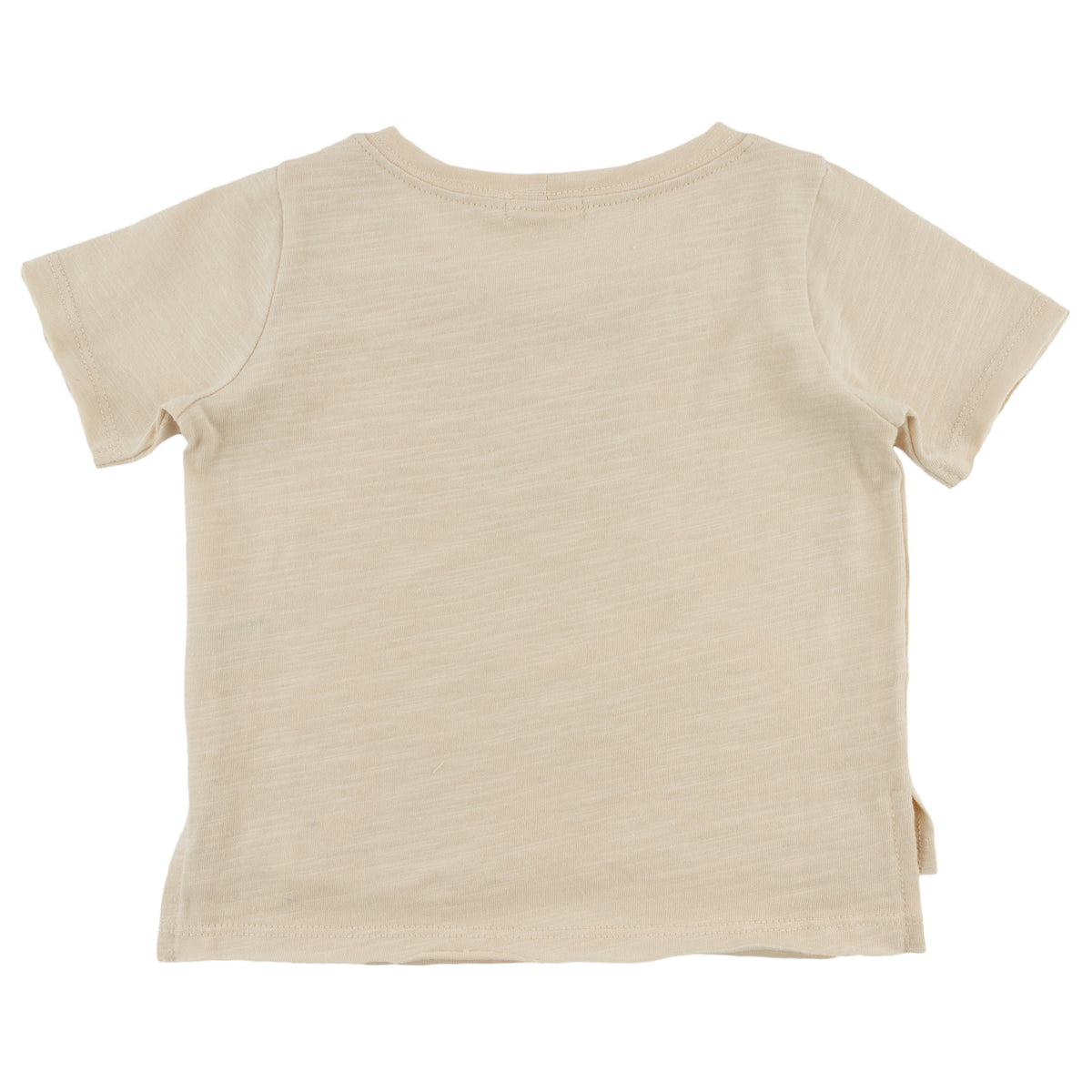 oh baby! Raw Edge Short Sleeve Tee - "Go Fish" - Natural - Back