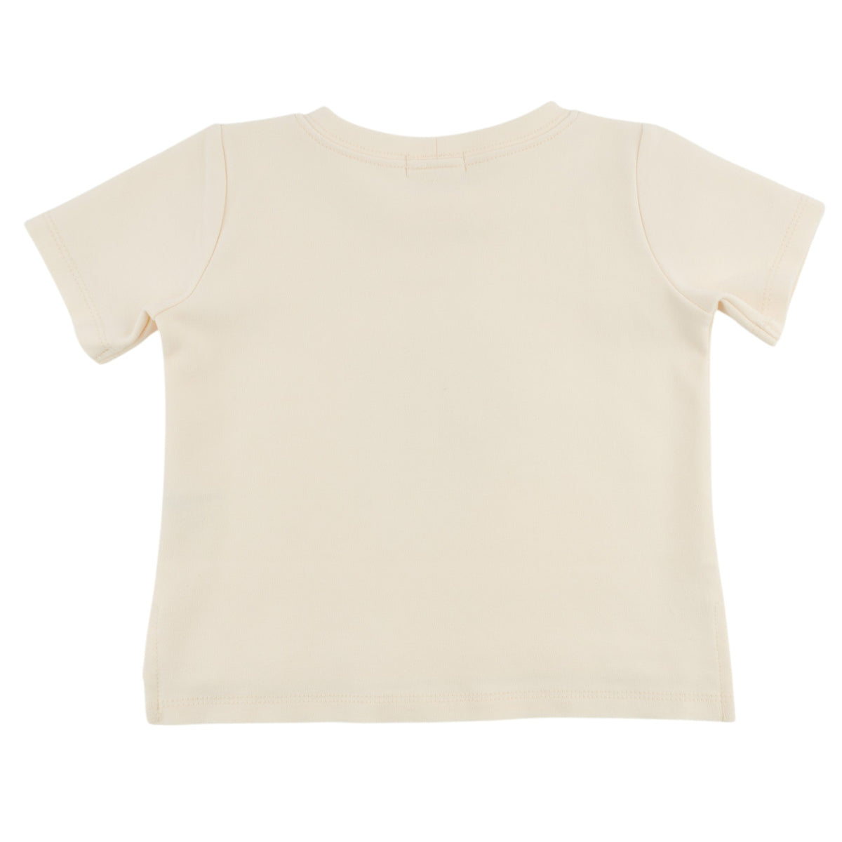 oh baby! Raw Edge Short Sleeve Tee - Popcorn Print - Natural