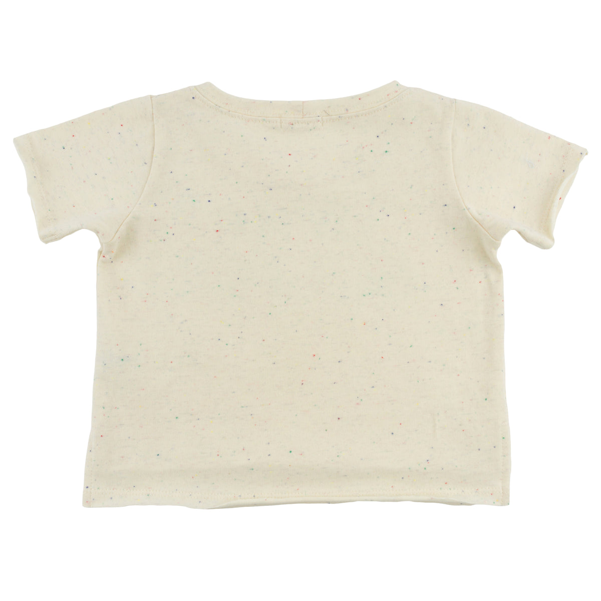 oh baby! -Raw Edge Short Sleeve Tee - "Little Golfer" - Confetti Natural - back
