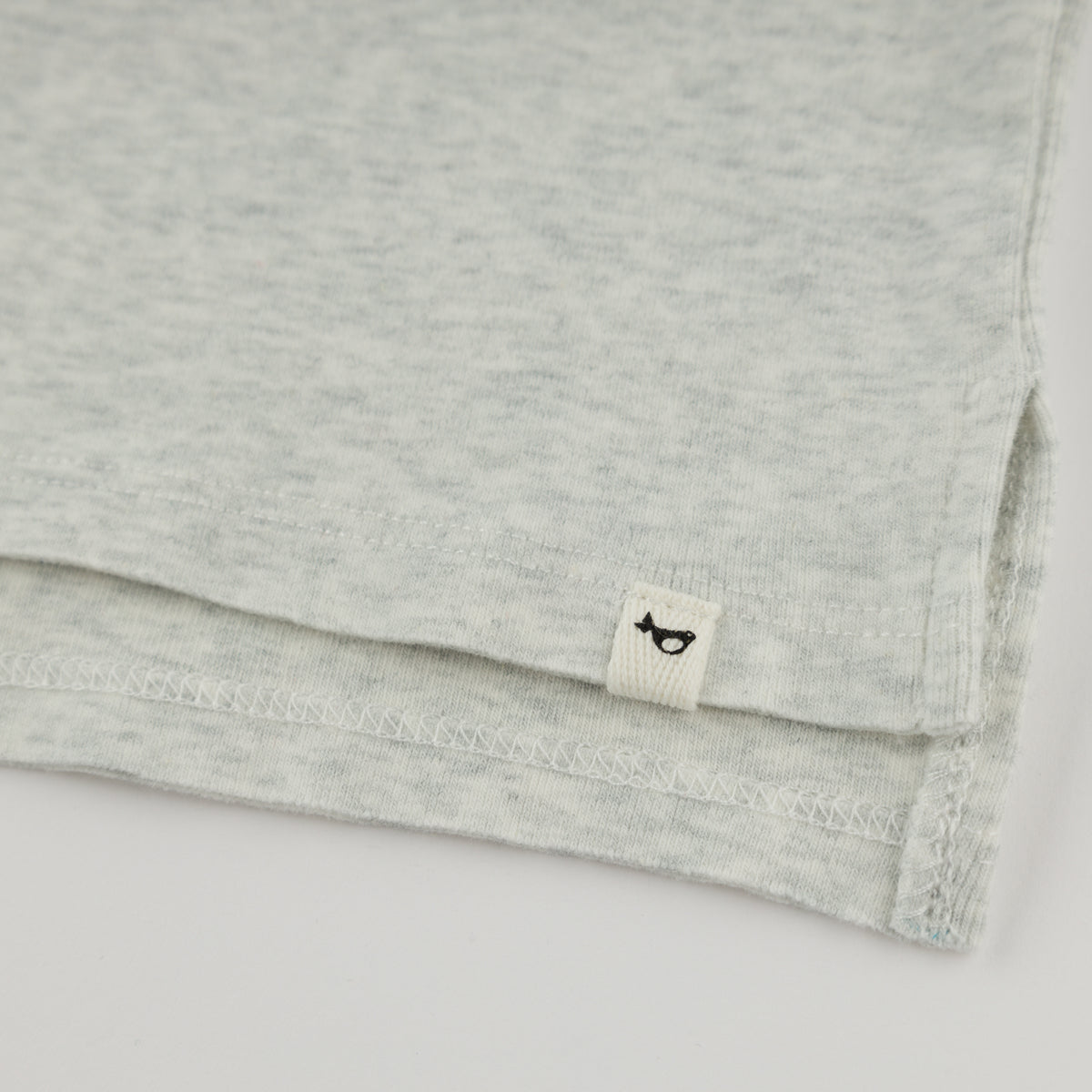 oh baby! Long Sleeve Tee - Race Car Applique - Heather Gray - Bottom Hem with Logo