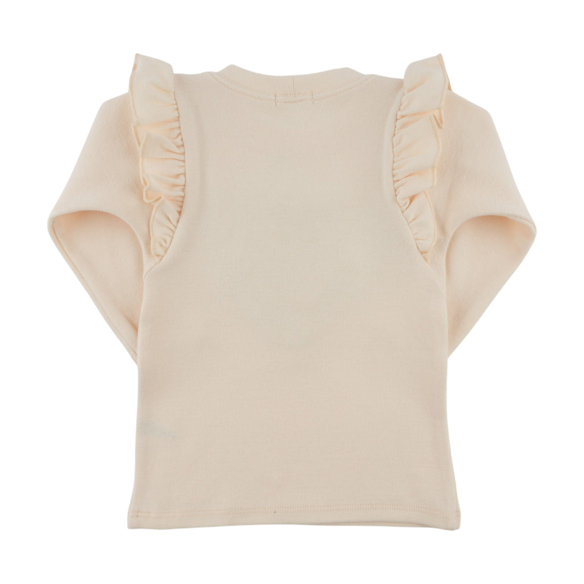 oh baby! Millie Long Sleeve Tee - Harvest Bloom Ruffle Heart - Sugar Cookie - Back