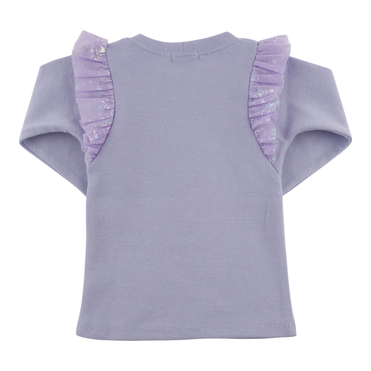 oh baby! Millie Long Sleeve Tee - Unicorn Head Applique - Lavender - Back