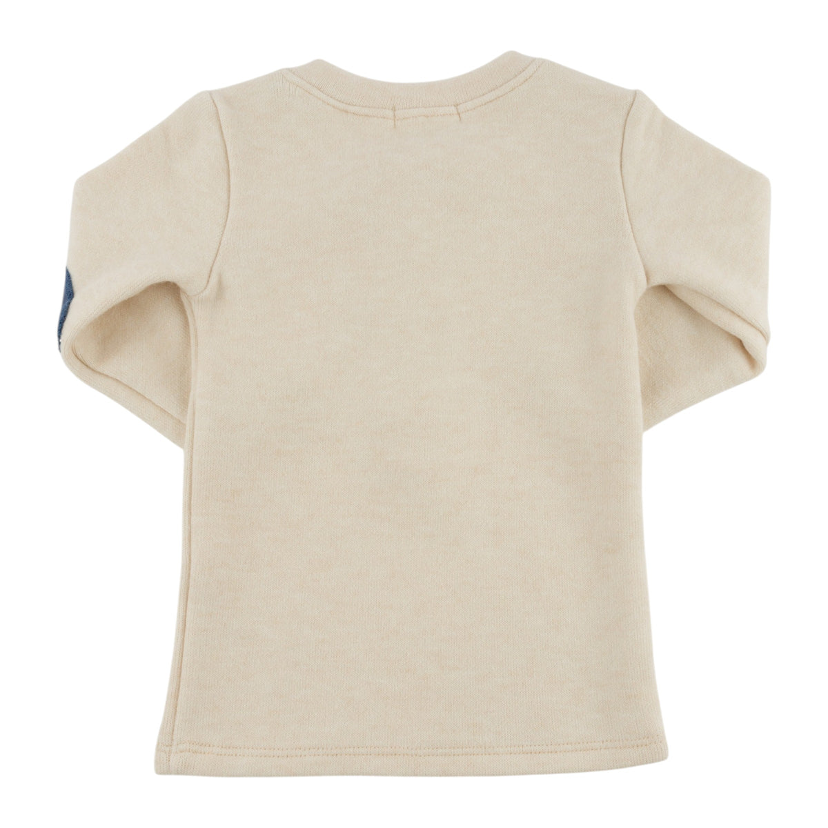 oh baby! Sweater Knit Elbow Patch Henley - Natural - Back