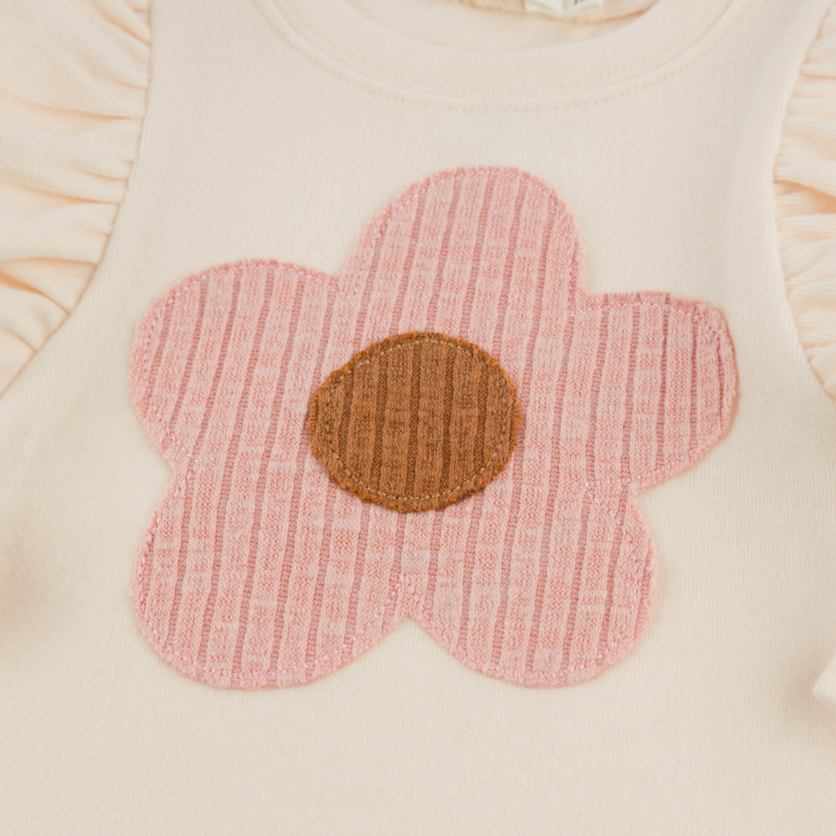 oh baby! Long Sleeve Butterfly Tee - Daisy - Natural - Close