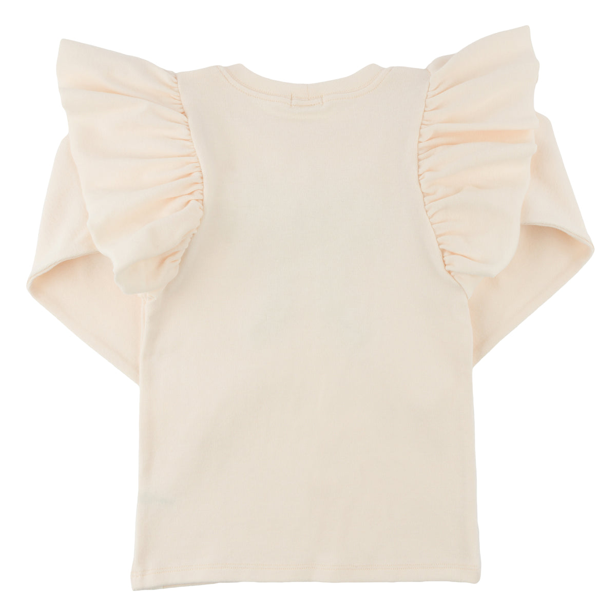 oh baby! Long Sleeve Butterfly Tee - Berry Ruffle Bow - Natural - Back