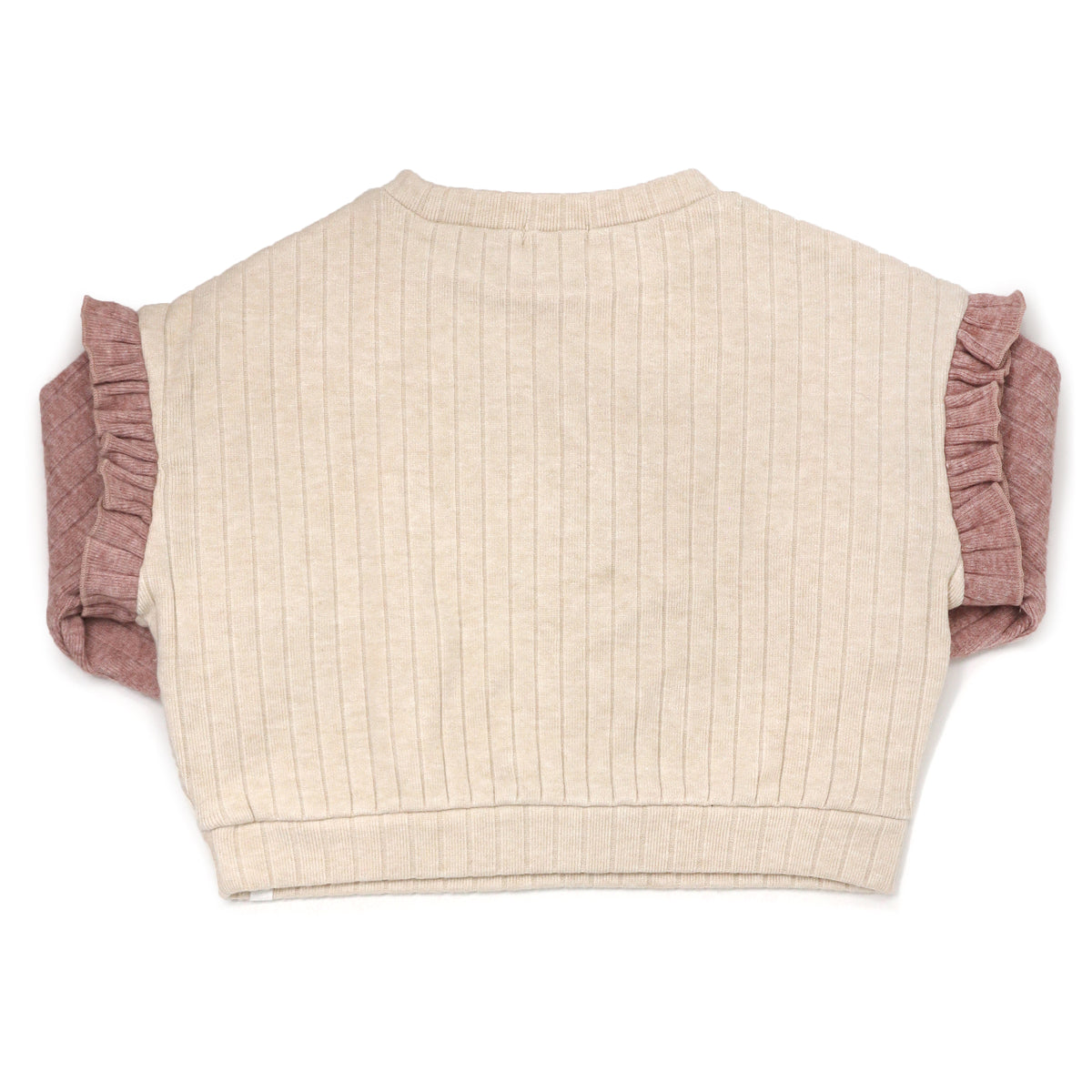 oh baby! Wide Rib Sweater Knit Millie Slouch - Vanilla, Blush, Latte Combo