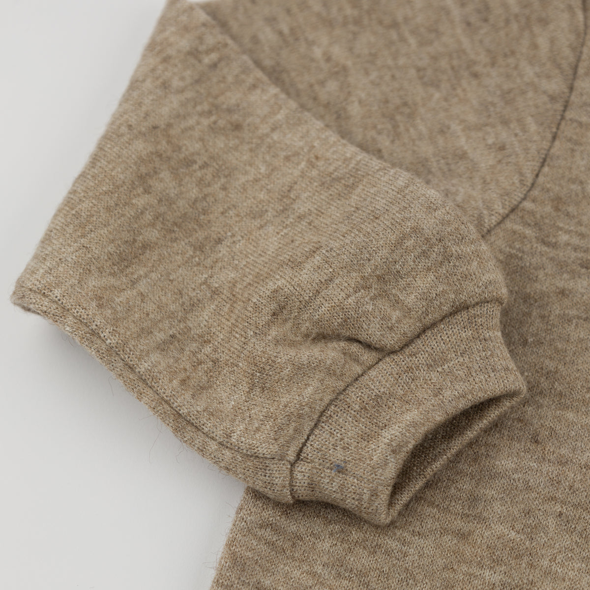 oh baby! Brooklyn Boxy Sweatshirt - Puppy Face - Heather Brown - Sleeve