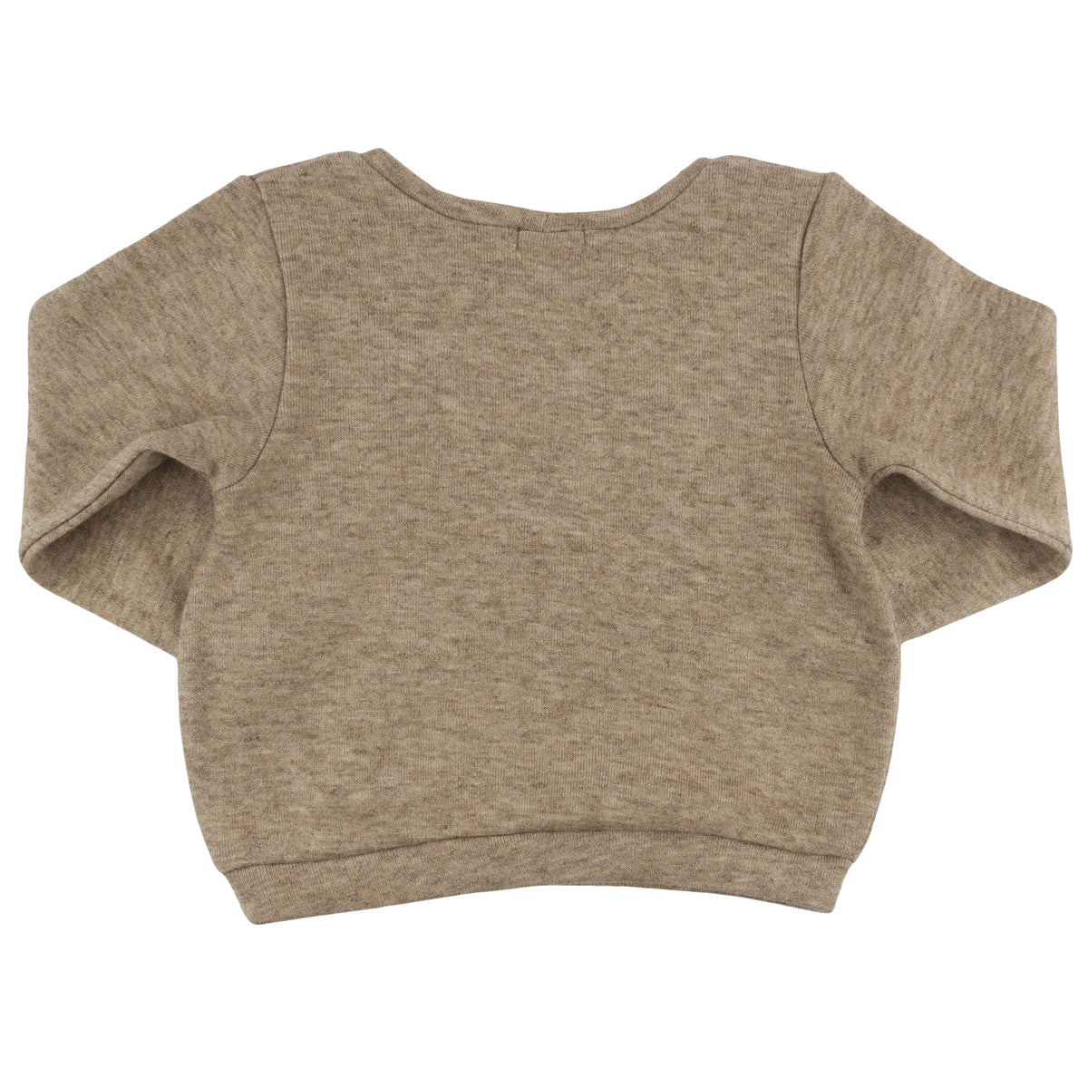 oh baby! Brooklyn Boxy Sweatshirt - Puppy Face - Heather Brown - Back