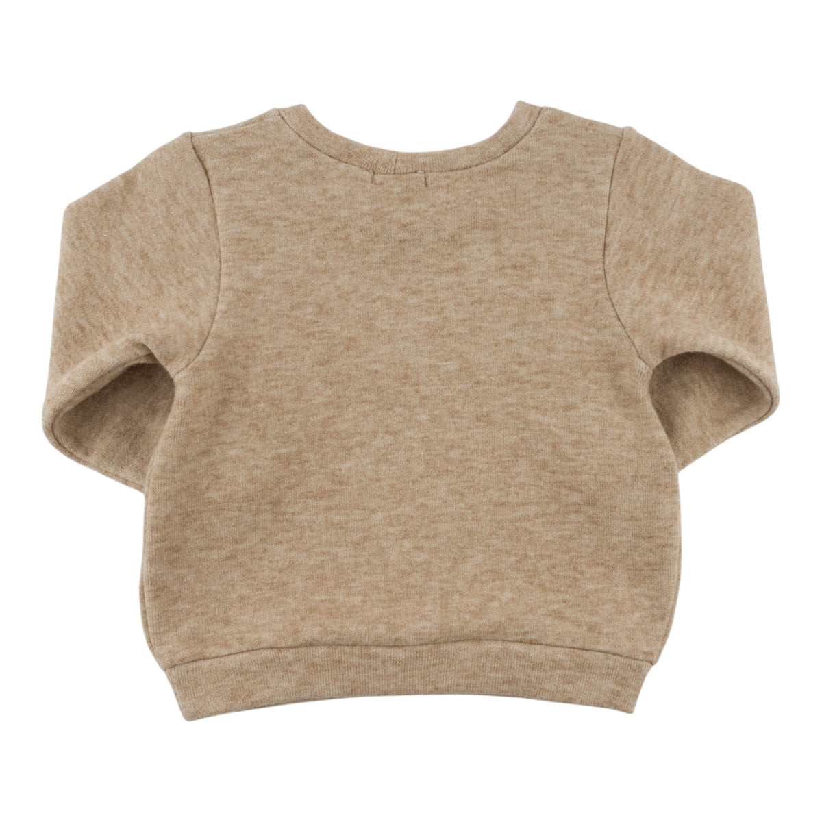 oh baby! Brooklyn Boxy Sweatshirt - Chocolate Lab Applique - Mushroom Heather - Back