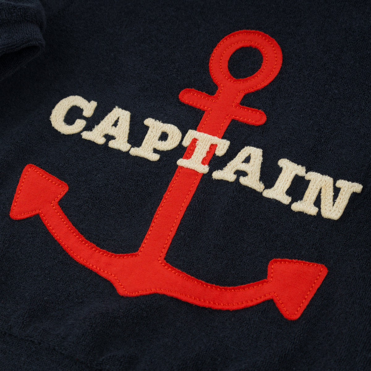 oh baby! Brooklyn Boxy Sweatshirt - Captain with Anchor - Navy