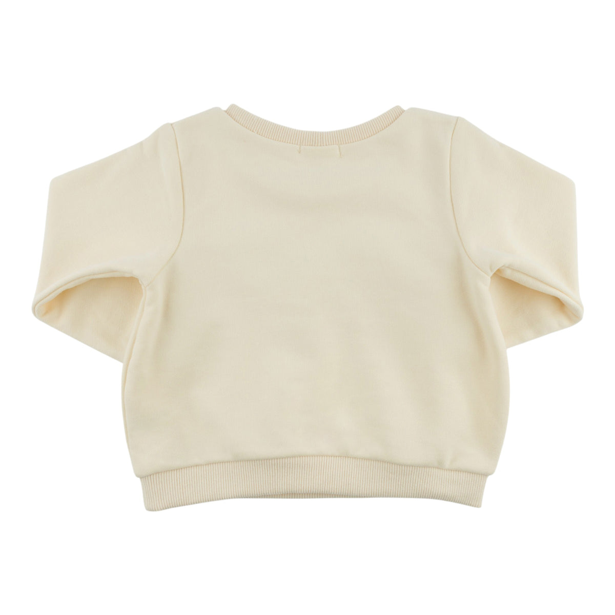 oh baby! Brooklyn Boxy Sweatshirt - Bow Applique - Sugar Cookie - Back