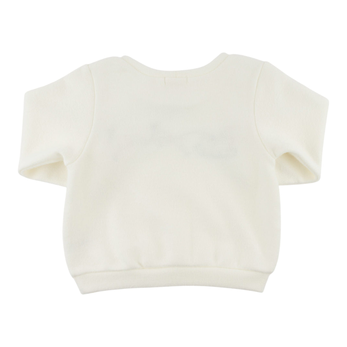 oh baby! Brooklyn Boxy Sweatshirt - Santa Sleigh Applique - Cream - back
