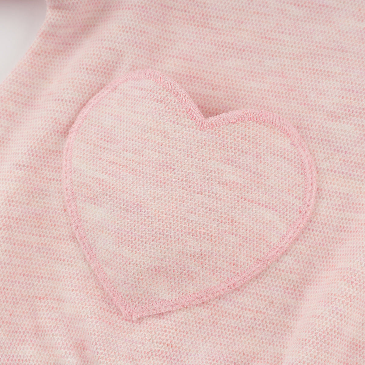 oh baby! Honeycomb Heart Pocket Boxy Sweatshirt - Pale Pink - Patch
