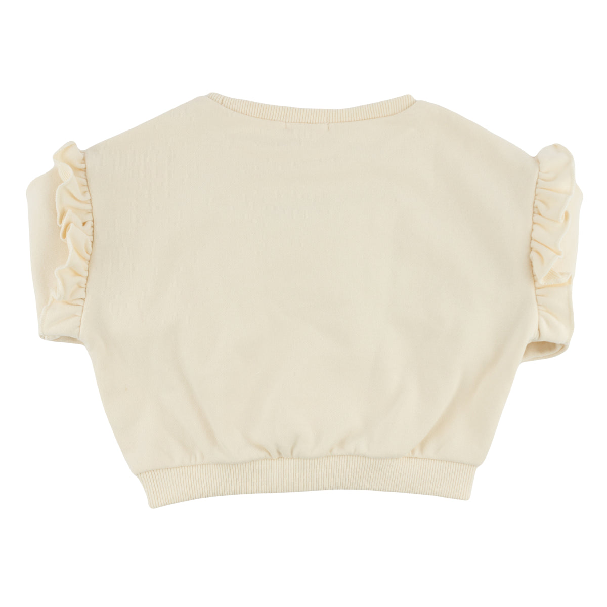 oh baby! Ruffle Slouch Sweatshirt - Ruffle Bow - Natural - Back