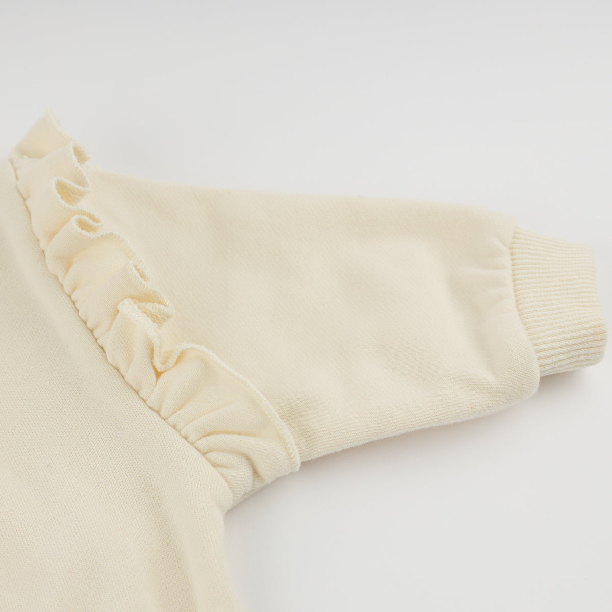 oh baby! Ruffle Slouch Sweatshirt - Ruffle Bow - Natural - Sleeve