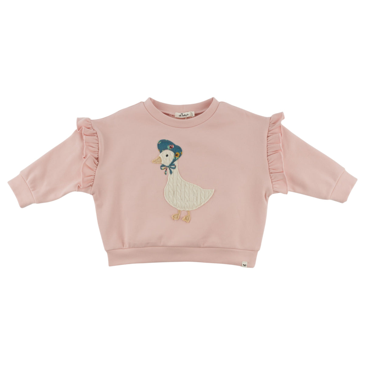 oh baby! Millie Sweatshirt - Mother Goose - Dusty Pink - Flat Lay