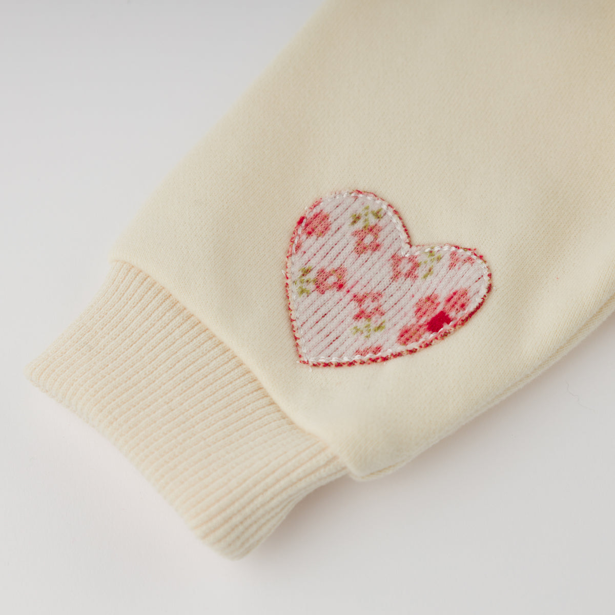 oh baby! Millie Sweatshirt - Multi Hearts Applique - Sugar Cookie - Heart Patch by Cuff