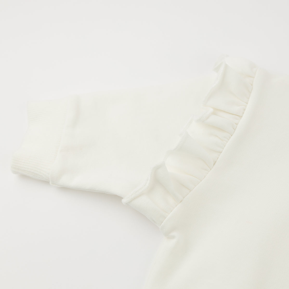 oh baby! Millie Ruffle Slouch Sweatshirt - Grandma Loves Me - Oyster - Sleeve