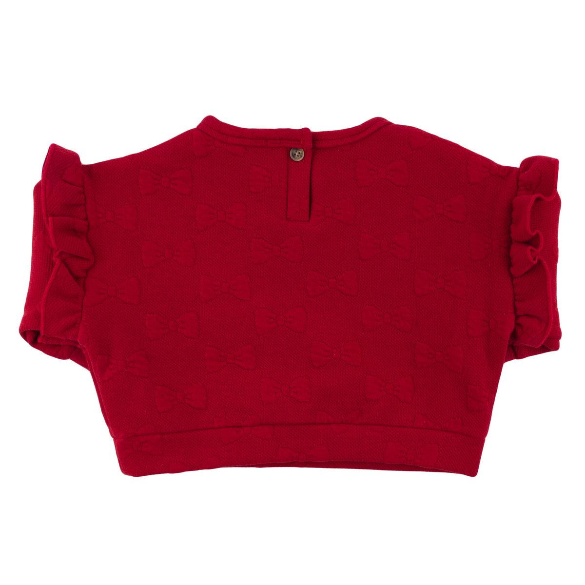 oh baby! Millie Slouch Sweatshirt - Pucker Bows - Dark Red