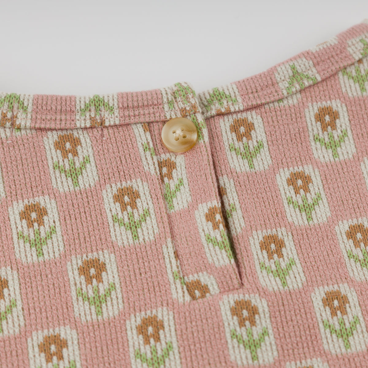 oh baby! Millie Slouch Double Knit Sweatshirt - Daisies - Blush - Back Button