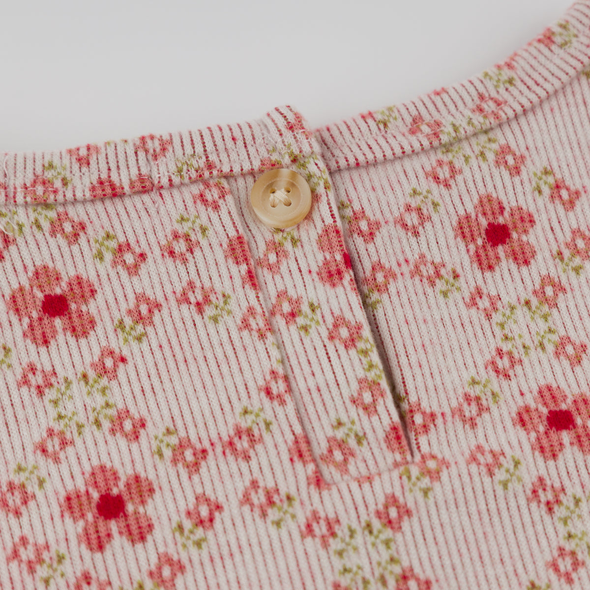 oh baby! Millie Slouch Double Knit Sweatshirt - Diamond Daisies - Blush - Back Button