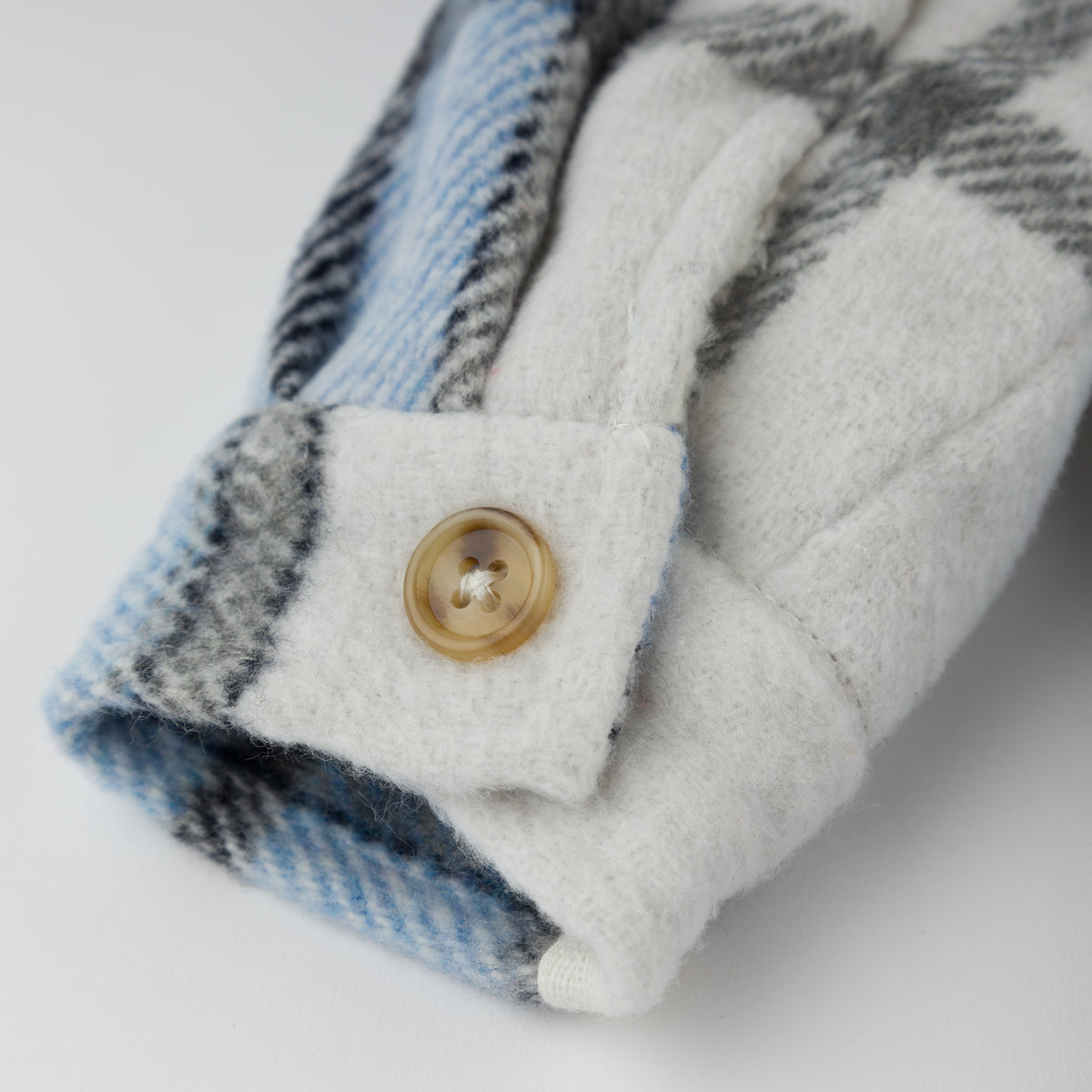 oh baby! Shacket - Plaid - Dusty Blue - Sleeve