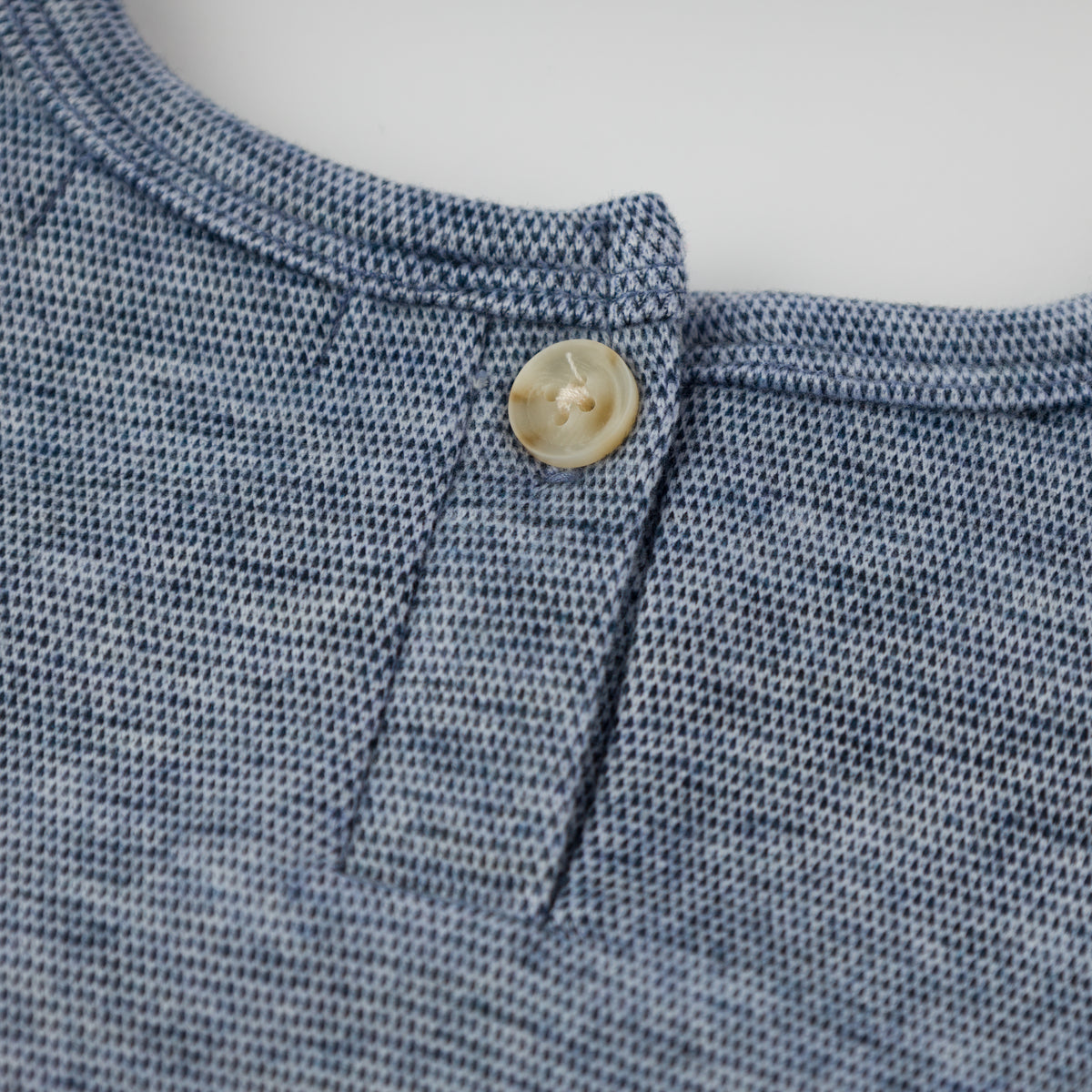 oh baby! Honeycomb Elbow Patch Boxy Sweatshirt - Denim - Back Button