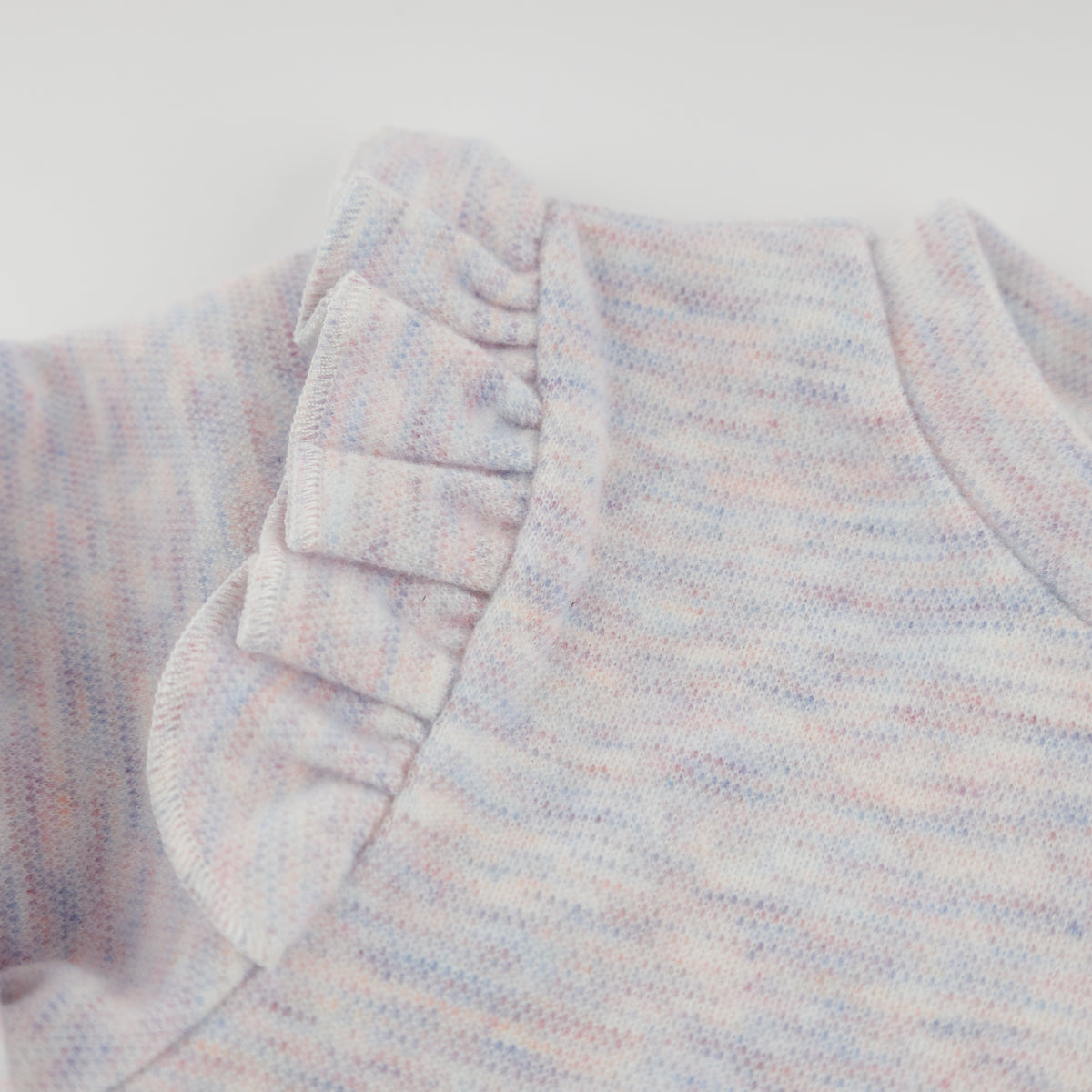 oh baby! Honeycomb Heart Patch Millie Boxy Sweatshirt - Lilac Rose - Ruffle Sleeve