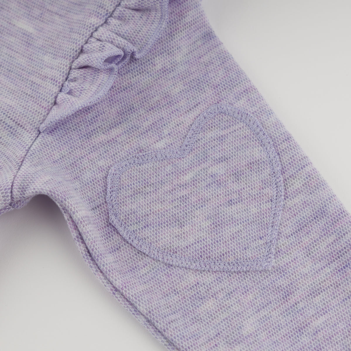 oh baby! Honeycomb Heart Patch Millie Boxy Sweatshirt - Wisteria - Heart Patch