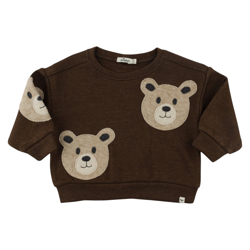 oh baby! Charlie Sweatshirt - Bear - Chocolate