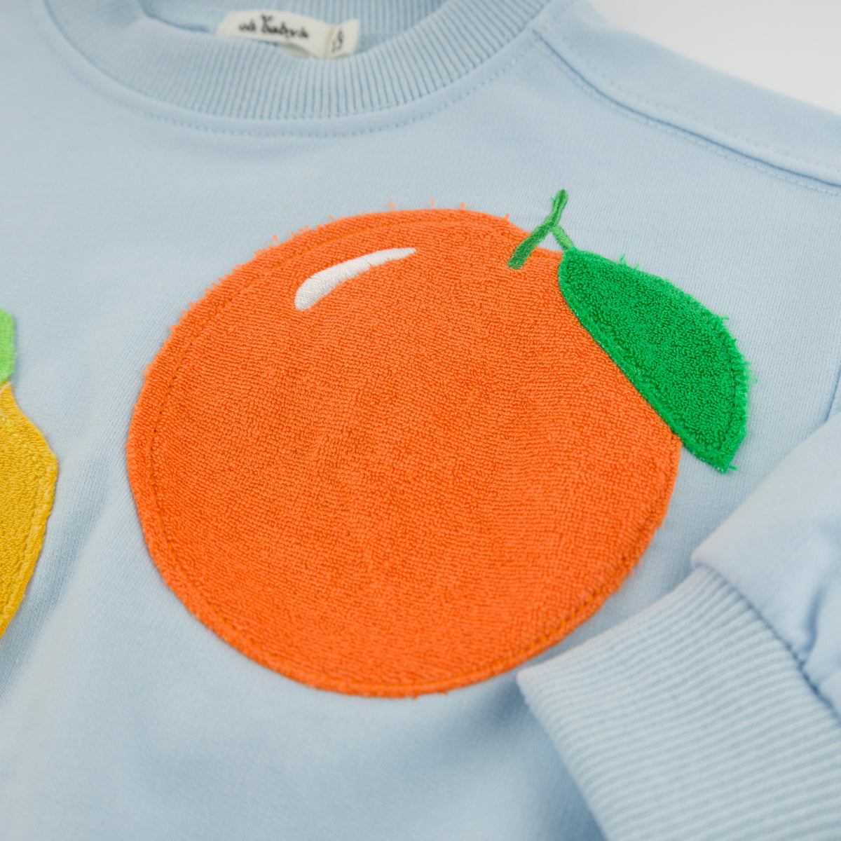 oh baby! Charlie Sweatshirt - Fruit Applique - Sky Blue