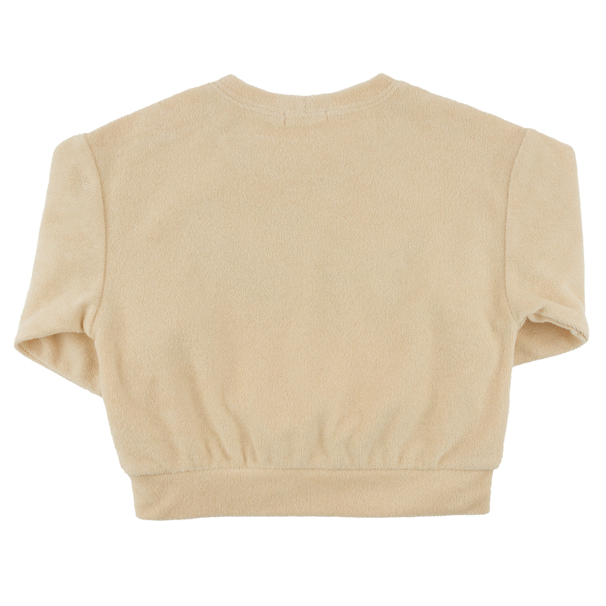 oh baby! Charlie Sweatshirt - Terry Whale Applique - Buff - Back
