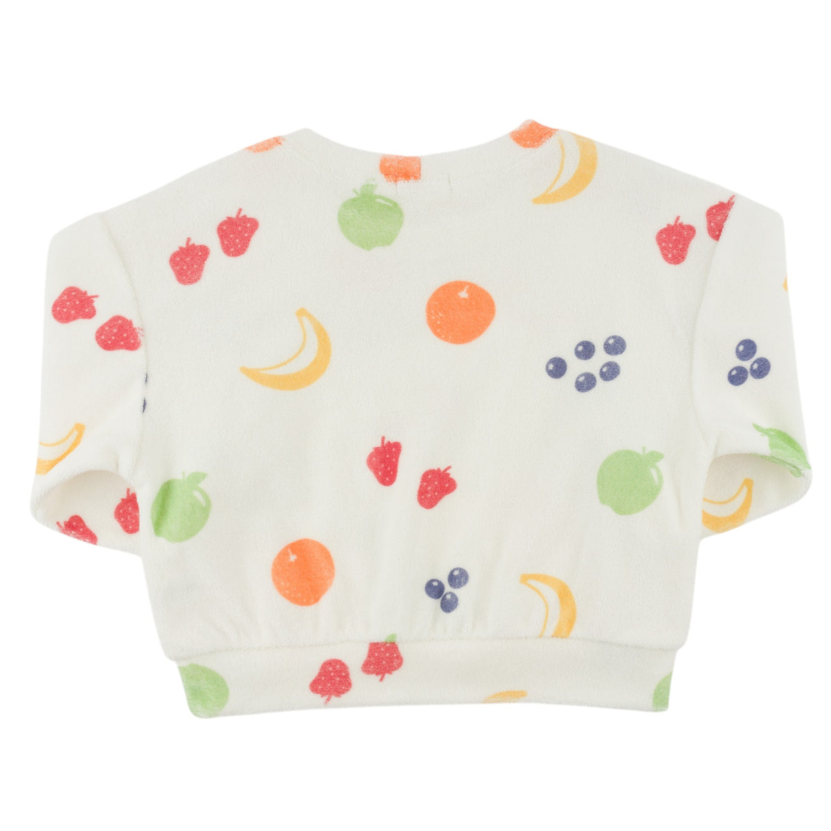 oh baby! Charlie Sweatshirt - Snack Time Fruits Print - Oyster
