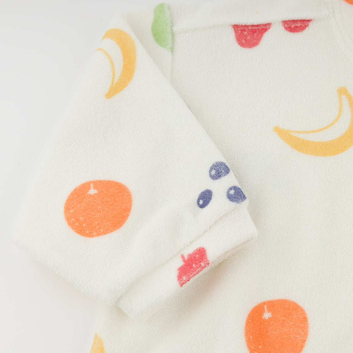 oh baby! Charlie Sweatshirt - Snack Time Fruits Print - Oyster