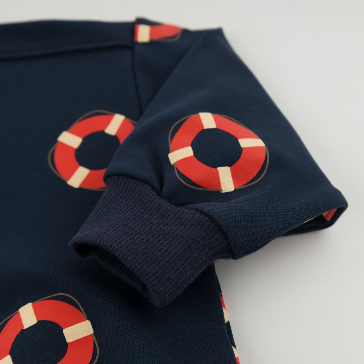 oh baby! - Charlie Sweatshirt - Life Rings Print - Navy