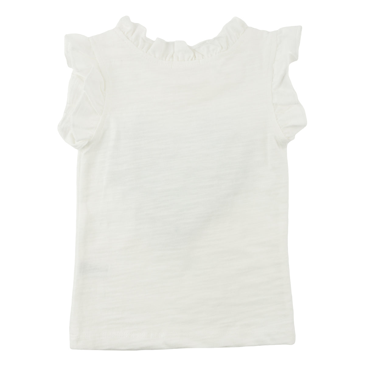 oh baby! Rebekah Tank Top - Dahlia Ruffle Heart - Oyster - Back