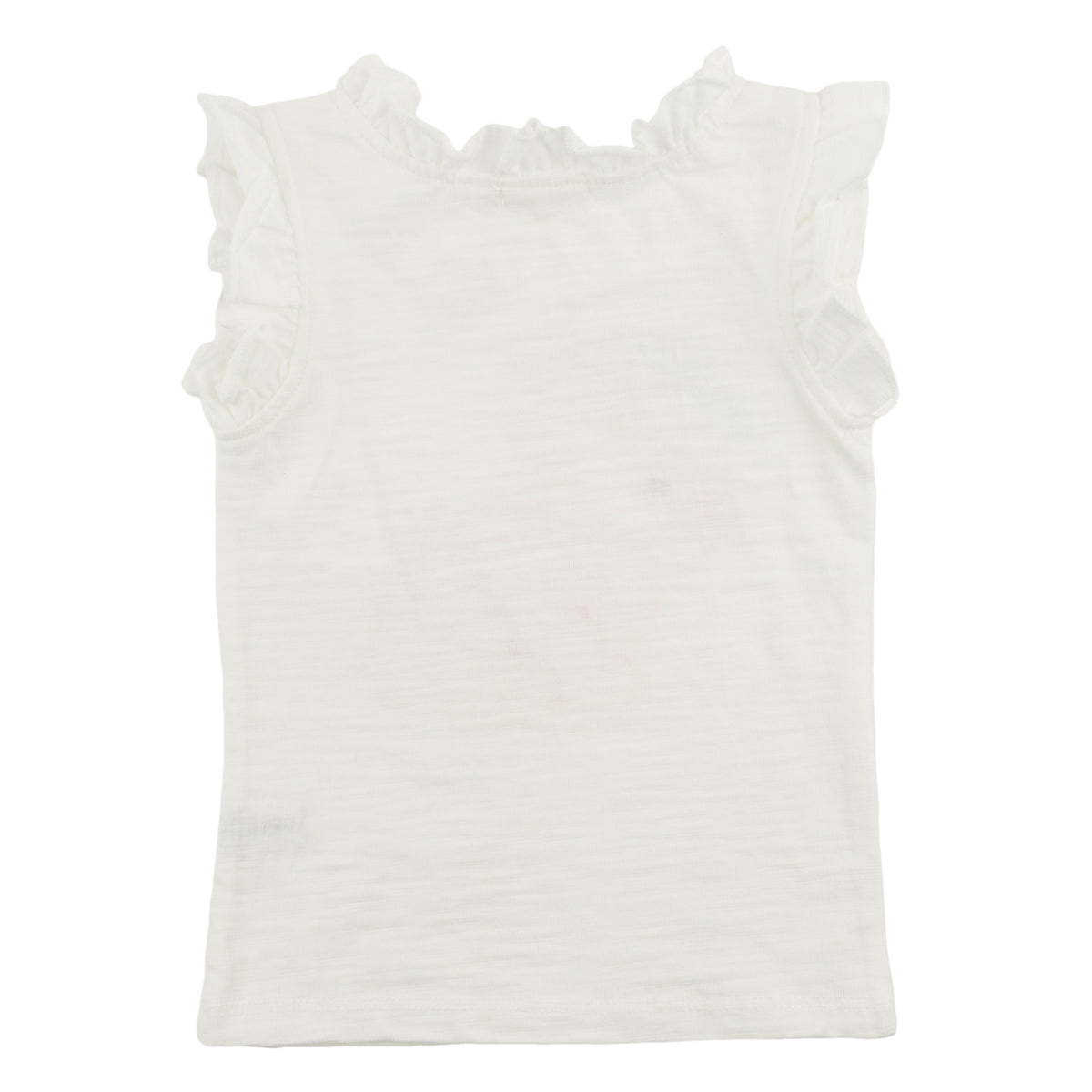 oh baby! Rebekah Tank - Profile Pink Bunny Applique - Oyster - Back