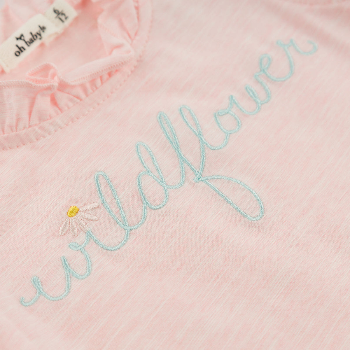 oh baby! Rebekah Tank "Wildflower" Embroidered - Pale Pink