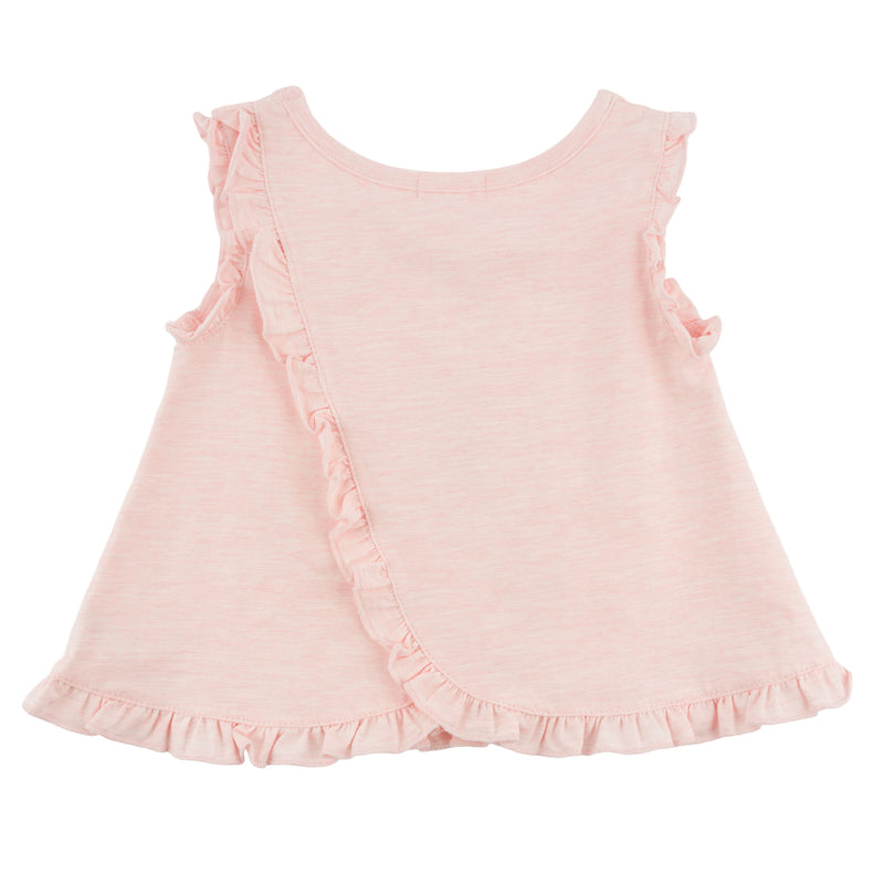 oh baby! Gracie Split-Back Ruffle Tank - Pale Pink