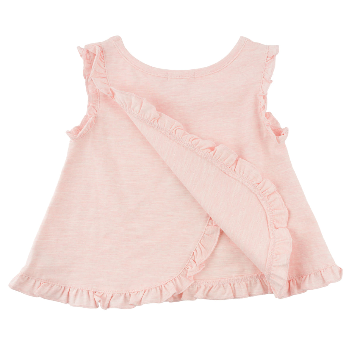 oh baby! Gracie Split-Back Ruffle Tank - Pale Pink