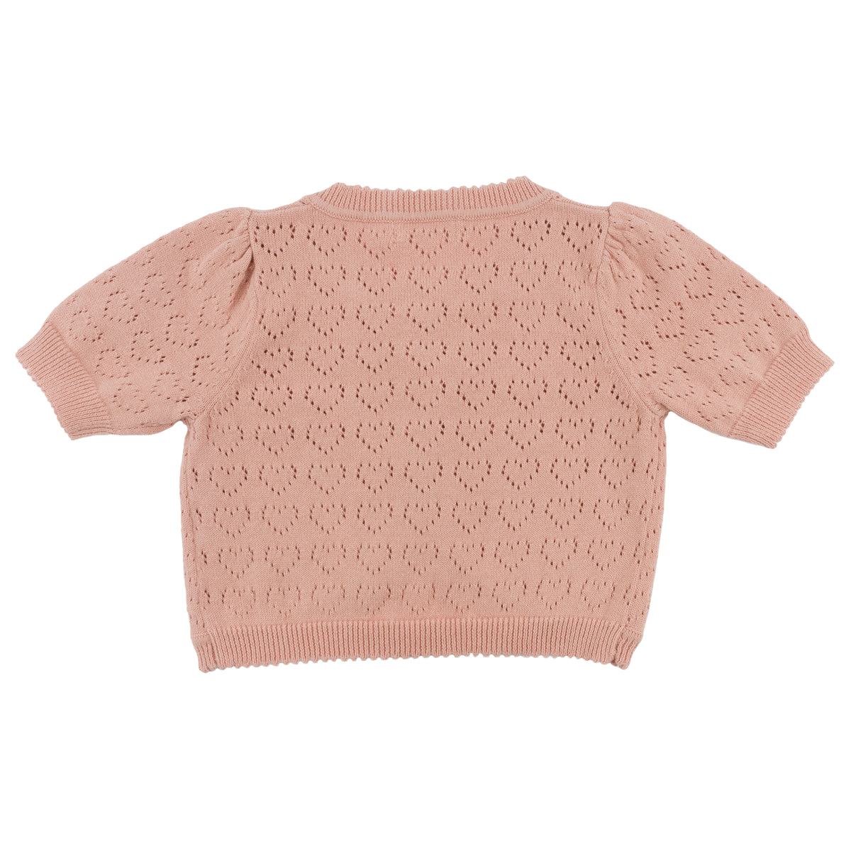 oh baby! Juliet Cardigan - Hearts Pointelle - Blush - Back