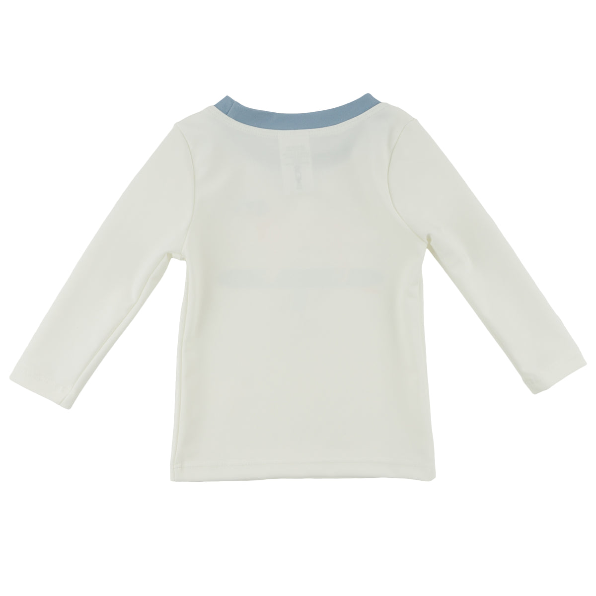 oh baby! Malibu Rash Guard Long Sleeve Swim Top - Surfing Dog - Oyster - Back