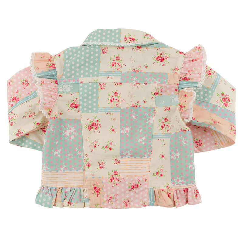 oh baby! Sabrina Ruffle Jacket - Floral Patchwork - Back