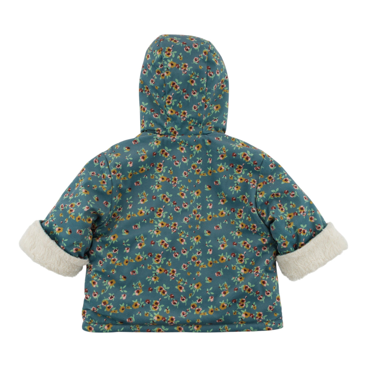 oh baby! Vermont Sherpa Coat - Harvest Bloom - Teal - Back
