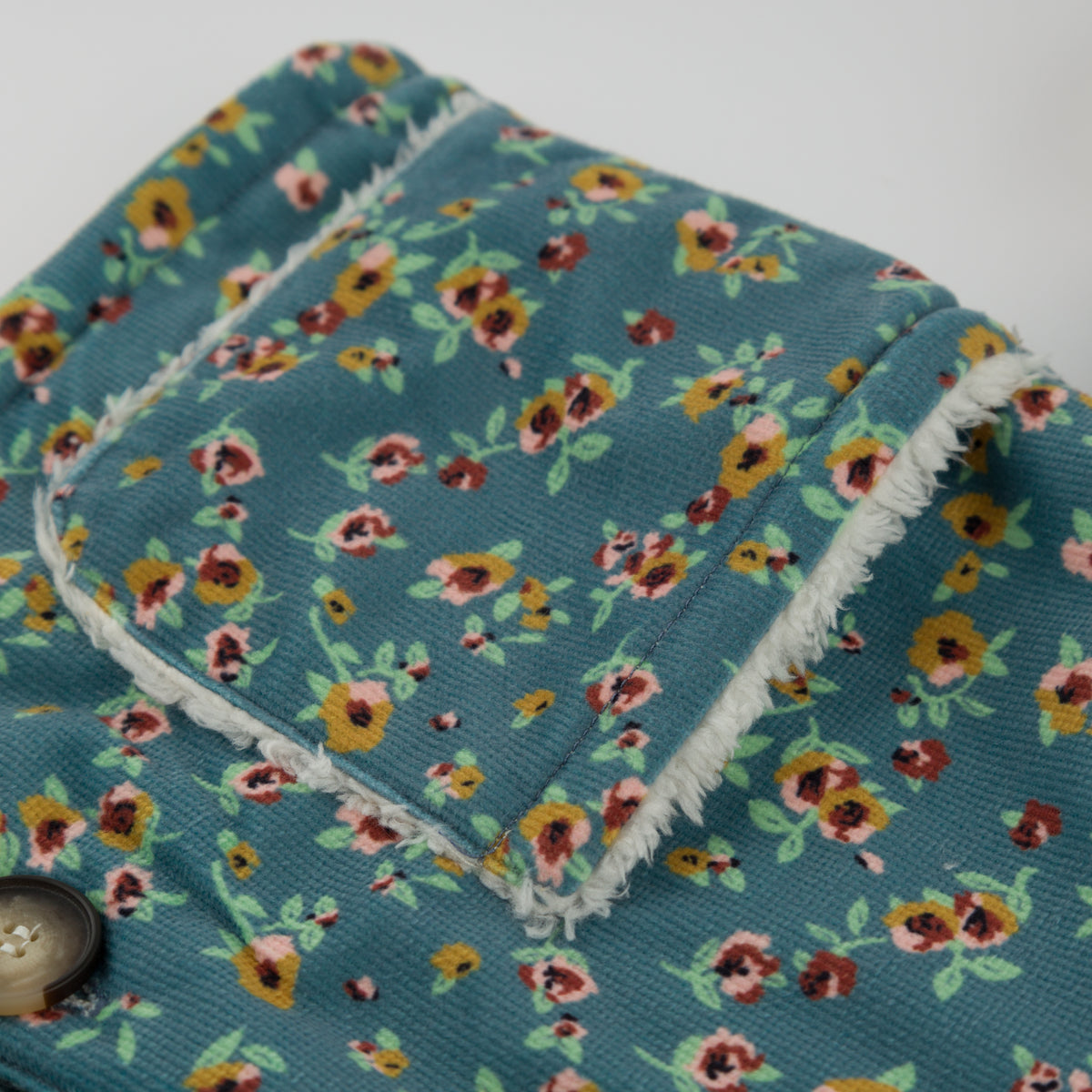 oh baby! Vermont Sherpa Coat - Harvest Bloom - Teal - Pocket