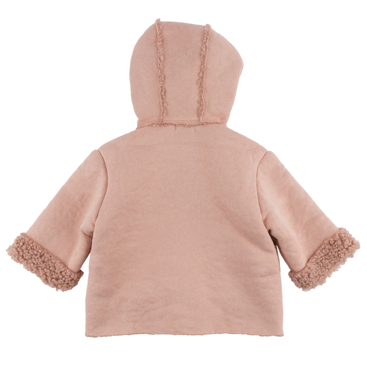 oh baby! Faux-Suede Vermont Sherpa Coat - Blush - Back