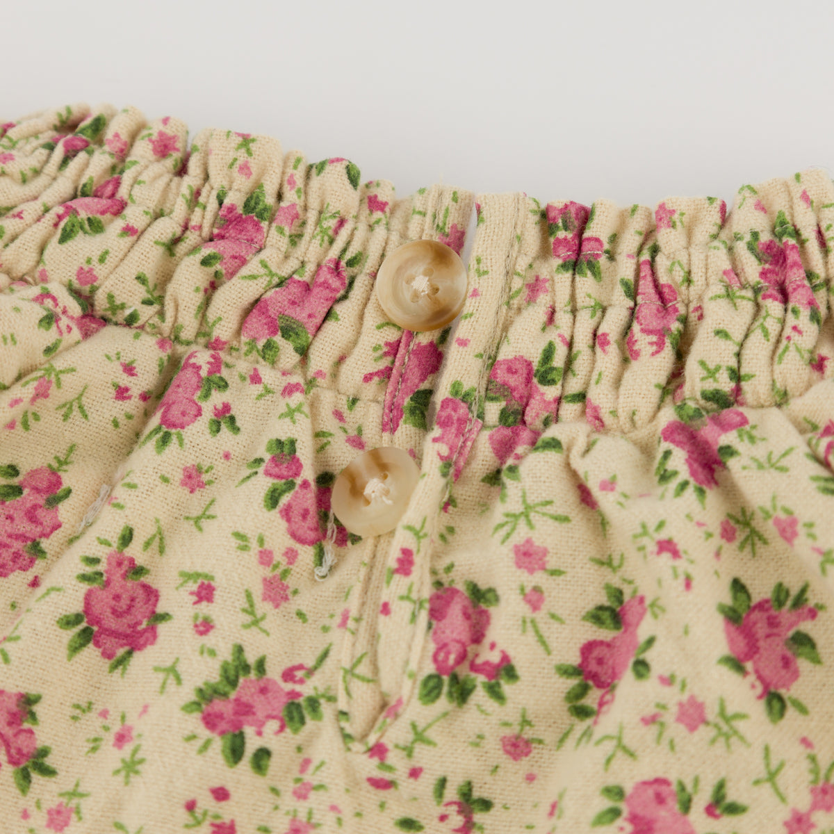 oh baby! Petite Bouquet Long Sleeve Giselle Blouse - Rose - back Button