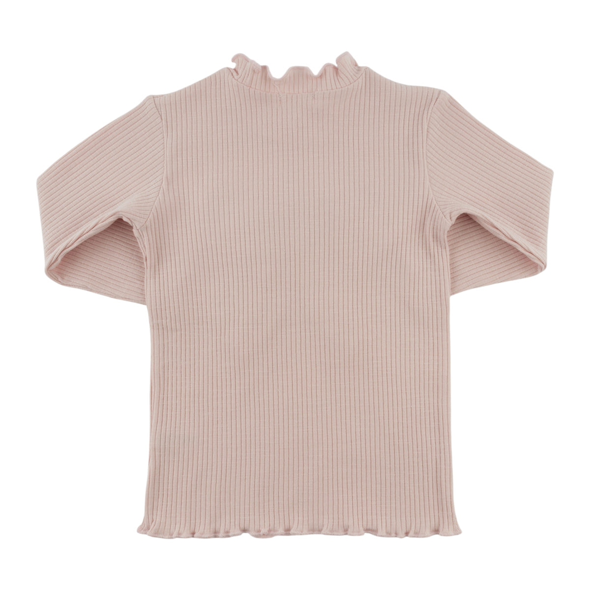 oh baby! Mock Neck Long Sleeve Top - Velvet Ruffle Bow - Dusty Pink