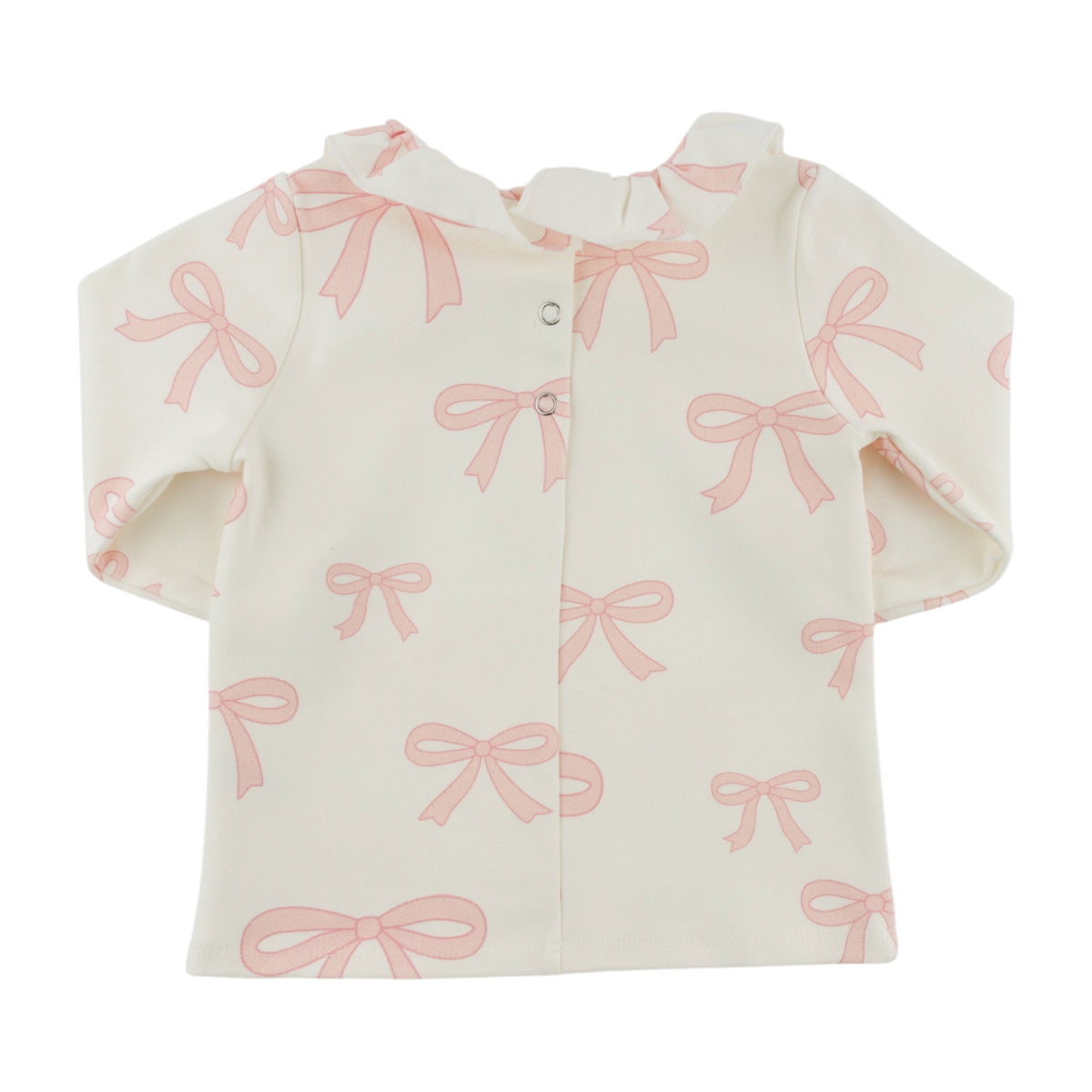 oh baby! Emily Long Sleeve Tee - Bows - Oyster - Back